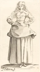 Mulher jovem com as mãos nos quadris, vista frontal