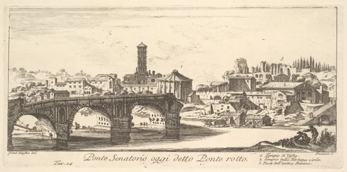 Ponte Senatorial, hoje chamada Ponte Rotto, c.1748 (gravura)