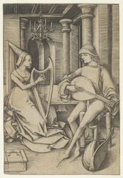 Alaúde e Harpista, de Scenes of Daily Life,.n.d.