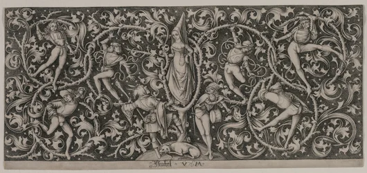 Ornamento com dança dos amantes.