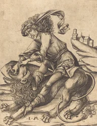 Sansão e o Leão, c. 1475.
