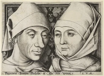 Auto-retrato com a esposa Ida, c. 1490