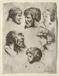 Livro para aprender a desenhar: Seis cabeças de retrato