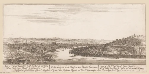 Vista de Lyon do mosteiro cartuxo Veue de Lyon de la Maison des Peres Chartreux (título no objeto)