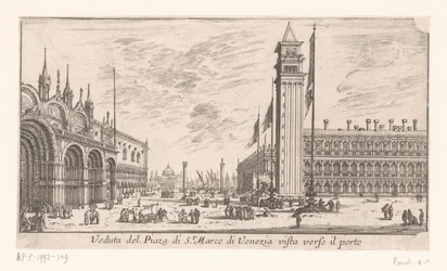 Vista da Praça de São Marcos em Veneza
Veduta del Piazza di St. Marco di Venezia vista verso il porto (título sobre o objecto)
Vistas de Roma e Veneza (título da série)
Vues de Rome et de Venise (título da série)