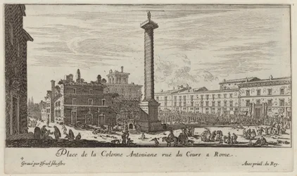 Place de la Colonne Antoniane rue du Cours em Roma