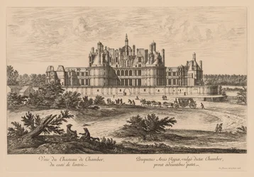 Vista do Château de Chambord, do lado da entrada, 1678.