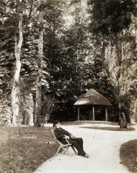 Giuseppe Verdi no jardim da Villa Verdi, Sant