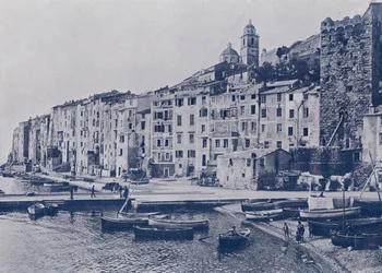 Itália: Golfe de la Spezia, Portovenere (foto a p-b)