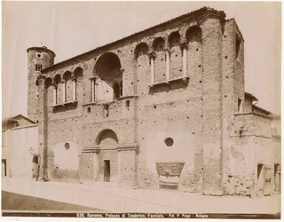 Palácio de Theodoric, Ravenna, Emilia-Romagna, Itália, fotografia de Pietro Poppi, Bolonha, ca 1900