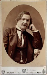 Retrato de Enrico (Errico) Petrella (1813-1877) compositor italiano de ópera