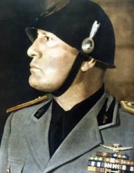 Retrato de Mussolini.