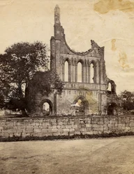 Ruínas da abadia de Byland, vista do noroeste, Reino Unido, cerca de 1890