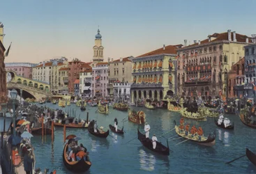 Venezia, Regate sul Canal Grande (foto colorida)