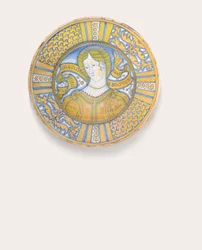 Carregador Deruta Gold-Luster Beautiful Woman, c.1500-30