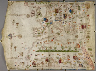 Acrescentar. 31318 B Mapa da Europa, Ásia Menor, e África, até ao sul do Cabo Rosso, vellum