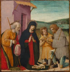 Adoração dos Pastores, c. 1480-1500 (óleo sobre madeira)