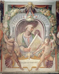 Amerigo Vespucci, na Sala del Mappamondo