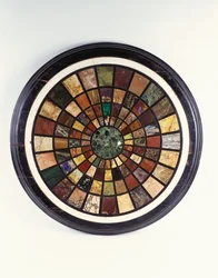 Tampo de mesa de mármore italiano, século 19