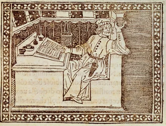 Profissional farmacêutico, gravura florentina de O Livro de Xadrez