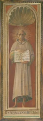 Abençoado Jacopone da Todi (tempera no painel)