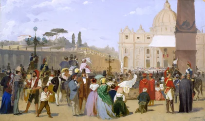 Bênção de Pio IX da sacada de São Pedro, c.1846-78