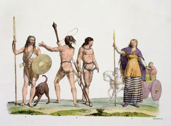 Bretões, Caledónios e a rainha Boadiceia, prancha 4 de A História das Nações