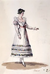Desenho de figurino para Susanna, de 