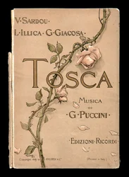 Capa, Libretto de Tosca por Giacomo Puccini, Edizione Ricordi, Itália