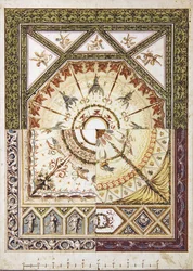 Design para um tecto neoclássico alternativo, c.1790 (aguarela com caneta e tinta sobre papel)