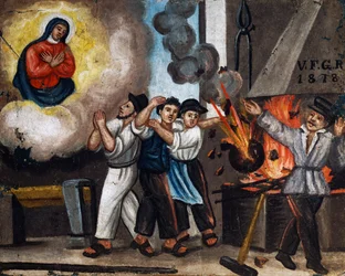 Explosão no trabalho, ex-voto