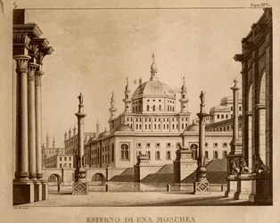 Exterior de uma Mesquita, cenografia para 