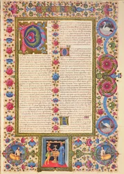 Fol.208r Carta de São Paulo a Timóteo, da Bíblia Borso d
