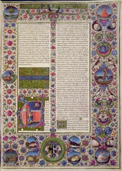 Fol.44r Palavras de abertura de Levítico, da Bíblia Borso d