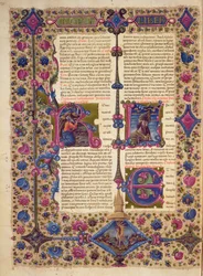 Fol.52v Abertura ao Livro do Profeta Baruc, da Bíblia de Borso d