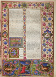Fol.56r Abertura do Livro de Ezequiel, da Bíblia Borso d
