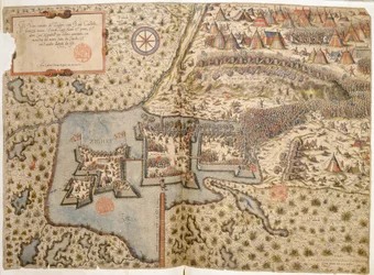 Vista geral da Batalha de Szigetvár, 1566