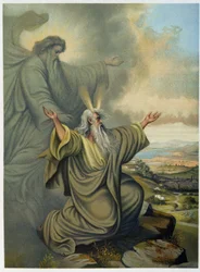 Deus mostrando Moisés a Terra Prometida - in "Aurea Bibbia classica: storia della rivelazione divina nell