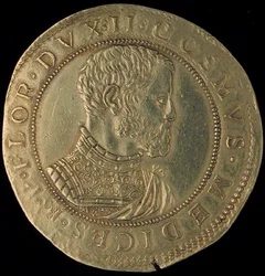 Placa de ouro pertencente a Cosimo I (1519-74) de