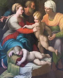 Santa família com Santa Isabel e São Giovannino