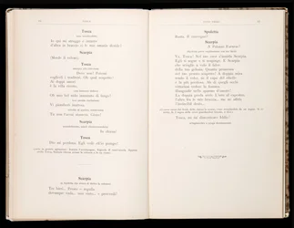 Libretto de Tosca por Giacomo Puccini, Edição Ricordi, Itália