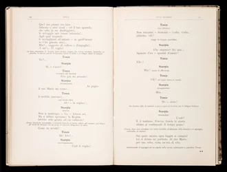 Libretto de Tosca por Giacomo Puccini, Edição Ricordi, Itália