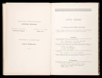 Libretto de Tosca por Giacomo Puccini, Edição Ricordi, Itália