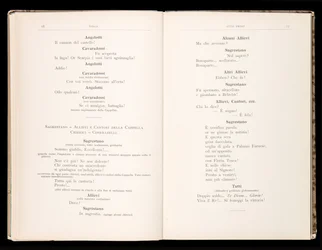 Libretto de Tosca por Giacomo Puccini, Edição Ricordi, Itália