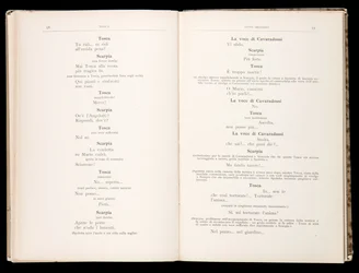 Libretto de Tosca por Giacomo Puccini, Edição Ricordi, Itália