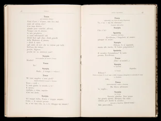 Libretto de Tosca por Giacomo Puccini, Edição Ricordi, Itália