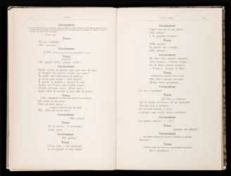 Libretto de Tosca por Giacomo Puccini, Edição Ricordi, Itália