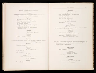 Libretto de Tosca por Giacomo Puccini, Edição Ricordi, Itália