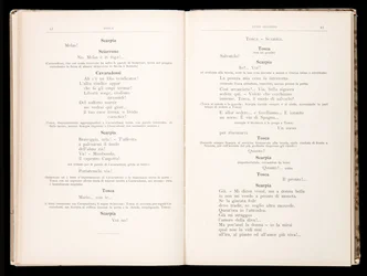Libretto de Tosca por Giacomo Puccini, Edição Ricordi, Itália