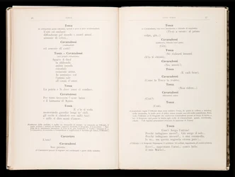 Libretto de Tosca por Giacomo Puccini, Edição Ricordi, Itália